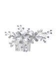 Elegant Handmade Hair Accessories Pearl Rhinestone Hair Comb – White