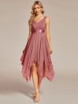 Stunning V Neck Prom Lace Dress for Women – Cameo Brown