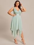 Stunning V Neck Prom Lace Dress for Women – Mint Green