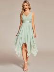 Stunning V Neck Prom Lace Dress for Women – Mint Green