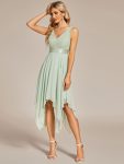 Stunning V Neck Prom Lace Dress for Women – Mint Green