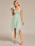 Stunning V Neck Prom Lace Dress for Women – Mint Green