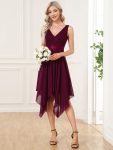 Stunning V Neck Prom Lace Dress for Women - Mulberry