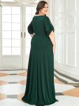 Simple Plus Size Bodycon Maxi Mermaid Formal Evening Dress – Dark Green