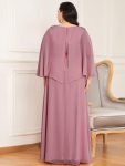 Elegant V Neck Flowy Chiffon Bridesmaid Dresses with Wraps – Purple Orchid