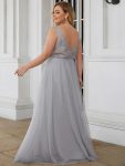 Maxi Long Elegant Ethereal Tulle Evening Dress – Grey