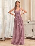 Maxi Long Elegant Ethereal Tulle Evening Dress – Purple Orchid