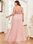 Maxi Long Elegant Ethereal Tulle Evening Dress – Pink