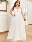 Maxi Long Elegant Ethereal Tulle Evening Dress – White