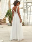 Maxi Long Elegant Ethereal Tulle Evening Dress – White