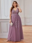 Maxi Long Elegant Ethereal Tulle Prom Dress – Purple Orchid