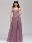 Maxi Long Elegant Ethereal Tulle Prom Dress – Purple Orchid