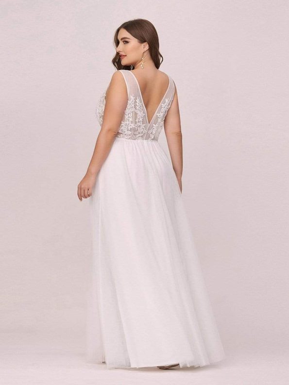 Maxi Long Elegant Ethereal Tulle Prom Dress - White