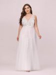 Maxi Long Elegant Ethereal Tulle Prom Dress – White