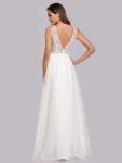 Maxi Long Elegant Ethereal Tulle Prom Dress – White