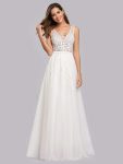 Maxi Long Elegant Ethereal Tulle Prom Dress – White