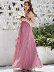 Chiffon One Shoulder Maxi Long Bridesmaid Dresses for Women – Purple Orchid