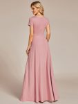 Simple Pleated Empire Waist A-Line Bridesmaid Dress – Dusty Rose