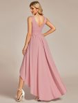 Elegant High-Low Sleeveless Empire Waist Bridesmaid Dress – Dusty Rose