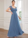 Chiffon Ruched Sweetheart A-Line Bridesmaid Dress – Dusty Navy