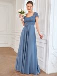 Chiffon Ruched Sweetheart A-Line Bridesmaid Dress – Dusty Navy