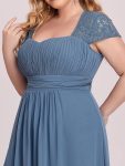 Chiffon Ruched Sweetheart A-Line Bridesmaid Dress – Dusty Navy