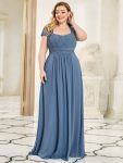 Chiffon Ruched Sweetheart A-Line Bridesmaid Dress – Dusty Navy