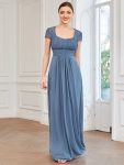 Chiffon Ruched Sweetheart A-Line Bridesmaid Dress – Dusty Navy