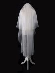 Simple Multi-Tier Tulle Cathedral Bridal Veil – Cream