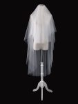 Simple Multi-Tier Tulle Cathedral Bridal Veil – Cream