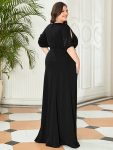 Simple Plus Size Bodycon Maxi Mermaid Formal Evening Dress – Black