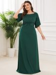 Simple Plus Size Bodycon Maxi Mermaid Formal Evening Dress – Dark Green