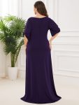 Simple Plus Size Bodycon Maxi Mermaid Formal Evening Dress – Dark Purple