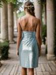 Stunning Sequin Open-Back Spaghetti Strap Homecoming Dress – Dusty Blue