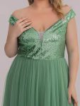 Plus Size Long Sequin Special Occasion Dresses – Green Bean