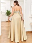 Sparkly Bodice High Low Prom Dresses for Women – Rose Gold