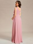 High Slit Sleeveless A-Line Stretchy Maxi Maternity Dress – Dusty Rose