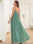 Lace Spaghetti Strap Pleated Chiffon Maternity Dress – Green Bean