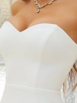 Simple Strapless Mermaid Eloping Dress for Wedding – Cream