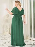 Plus Size Empire Waist Chiffon Formal Maxi Evening Dress – Green Bean