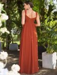 Empire Waist Floral Lace Chiffon Maternity Dress – Burnt Orange