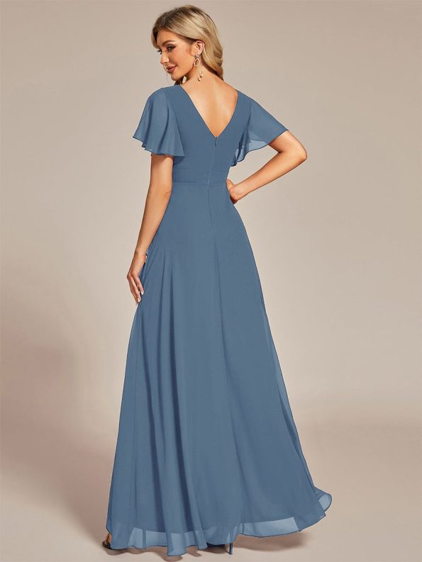 Dusty Blue and Navy Bridesmaid Gowns - Dusty Navy