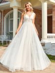 Vintage Sleeveless Lace Sheer Empire Waist A-Line Wedding Dress – Ivory