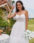 Tulle Corset Top Sweetheart High-Low Wedding Dress – Ivory