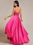 Sparkly Bodice High Low Prom Dresses for Women – Hot Pink