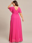 Charming Chiffon Bridesmaid Dress with Lotus Leaf Hemline – Hot Pink