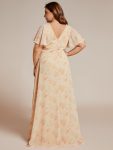 Plus Size Elegant Lotus Sleeves Chiffon Bridesmaid Dress – Golden Roses