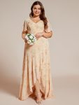 Plus Size Elegant Lotus Sleeves Chiffon Bridesmaid Dress – Golden Roses