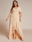 Plus Size Elegant Lotus Sleeves Chiffon Bridesmaid Dress – Golden Roses