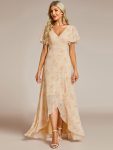 Charming Chiffon Bridesmaid Dress with Lotus Leaf Hemline – Golden Roses